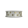 Nastrino rotolo cm.2,5x2,5 doppi o raso pois dorato bianco/oro