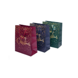 Borsa carta natale cm.26+9x32 ch ristmas star shm093mix