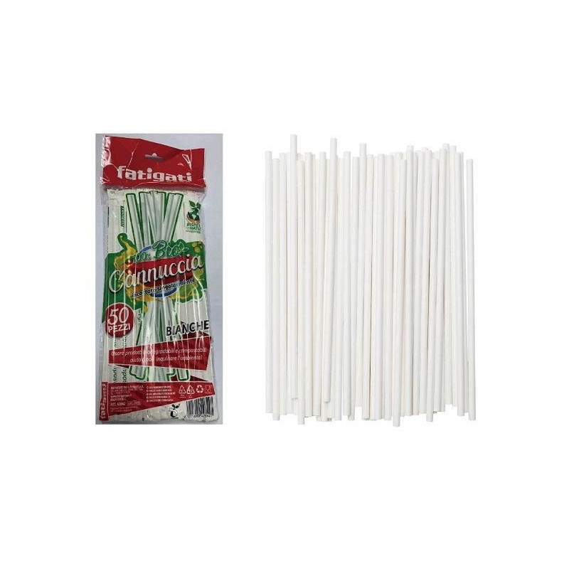 Cannucce biodegradabili incartat e pz.50