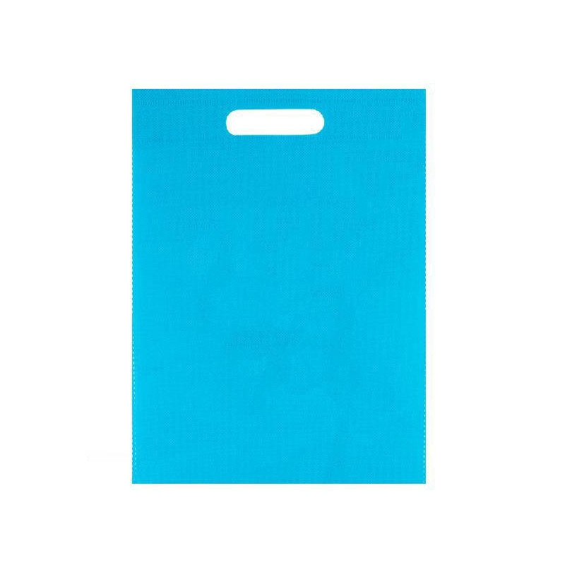 Shopper bio/compost cm.40+10x60 manico asola azzurro