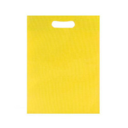 Shopper bio/compost cm.40+10x60 manico asola giallo