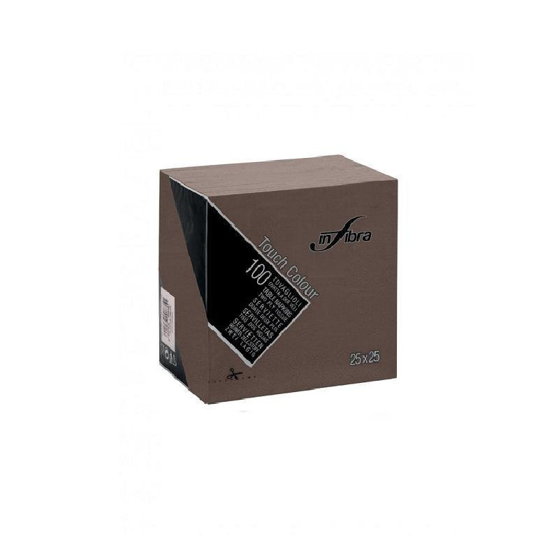 Infibra tovaglioli 2 veli cm.24x24 pz.100 marrone