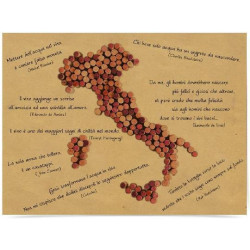Tovaglia carta paglia stampa vin italy cm.30x40 pz.500