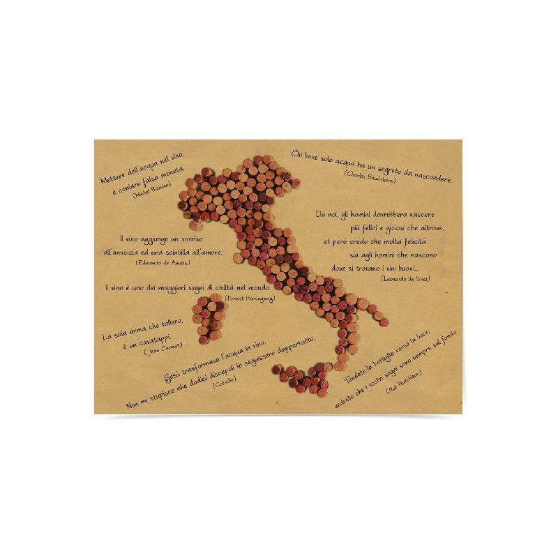 Tovaglia carta paglia stampa vin italy cm.30x40 pz.500