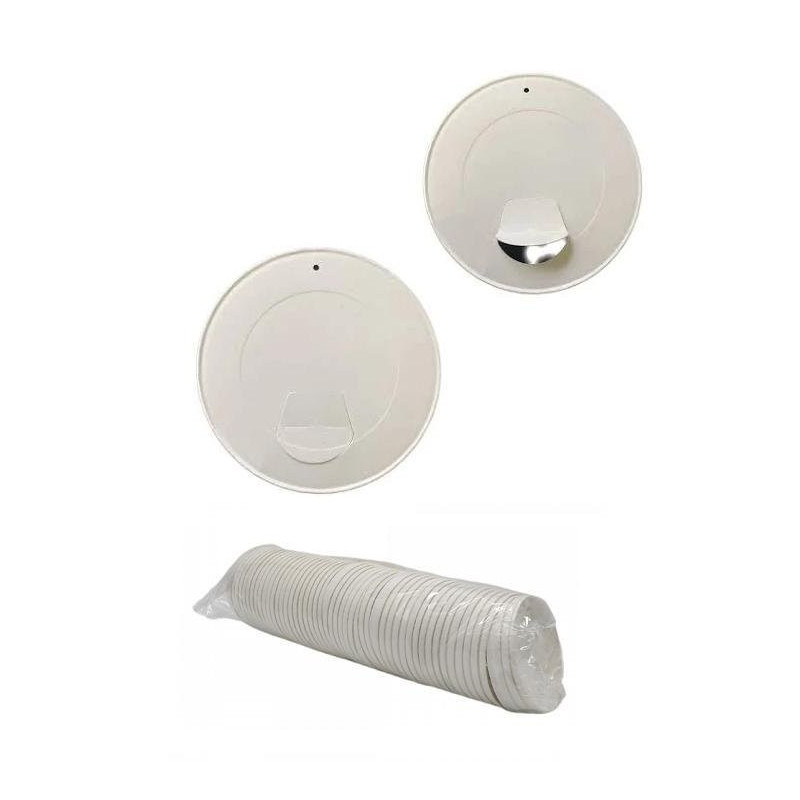 Coperchi per bicchieri biodegradabili carta ml.240 pz.50 cappuccino