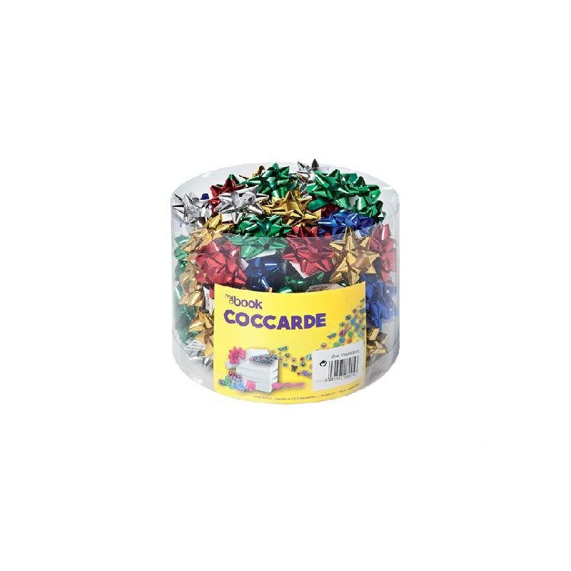 Coccarde mm. 3,5 pz.100 mini lucide colori assortiti