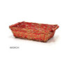 Cesto rettangolare con manici cm .46x34x12 art.434858 oro/rosso