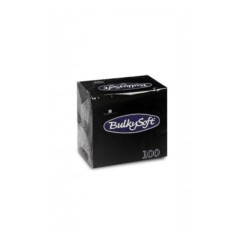 Bulky soft tovaglioli 2 veli cm.24x24 pz.100 nero
