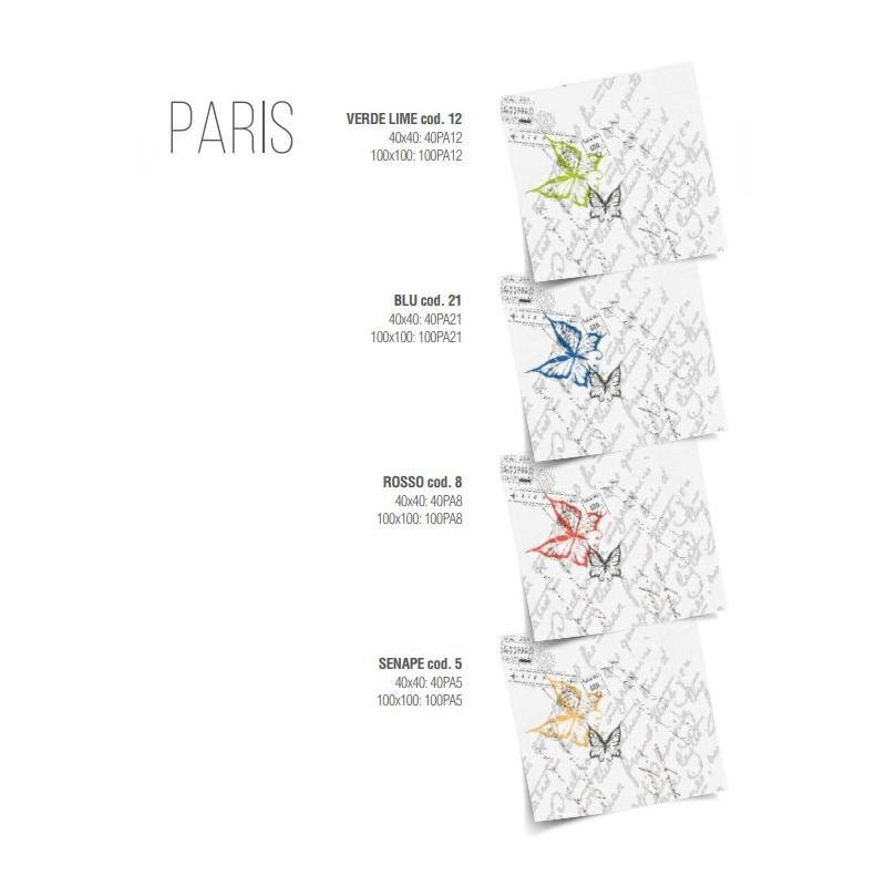 Tovaglia carta a secco cm.100x10 0 paris verde lime