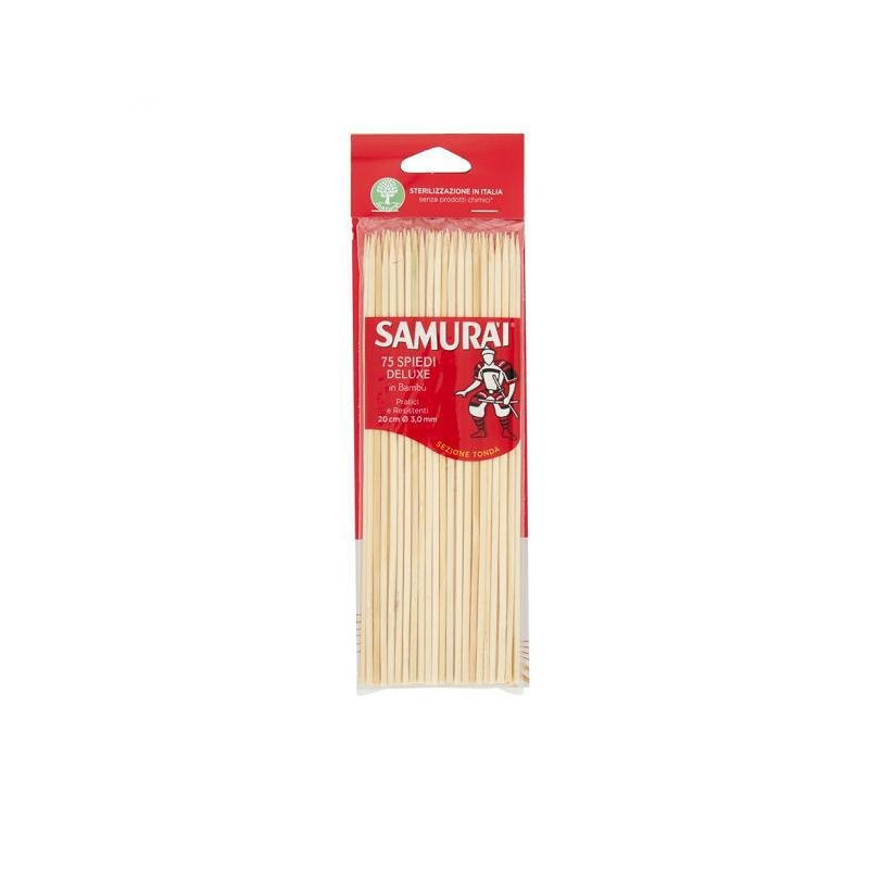 Spiedini legno samurai cm.20 pz.75