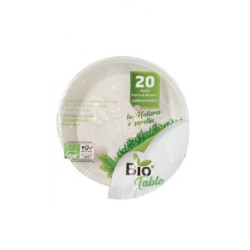 Piatti plastica biodegradabile mater-bi pz.20 dessert biotable