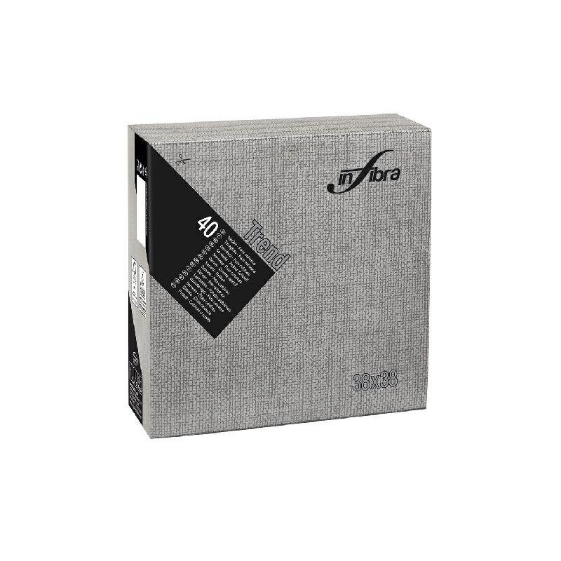 Tovaglioli carta 2 veli cm.38x38 pz.40 trend trama antracite
