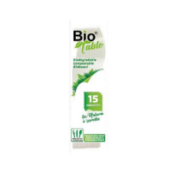 Forchette plastica biodegradabile mater-bi compostabili pz.15 biotable