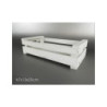 Cassetta legno bianca 2 stecche cm.25x13x7 art.639458