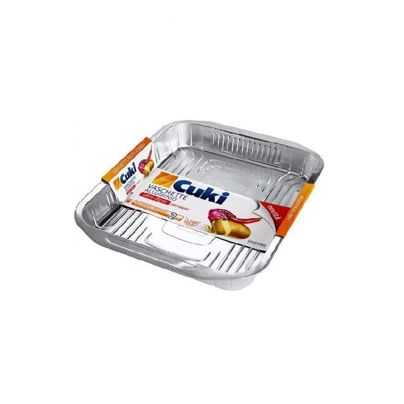 Cuki contenitori alluminio 12 porzioni cm.39x33x4,9 pz.2