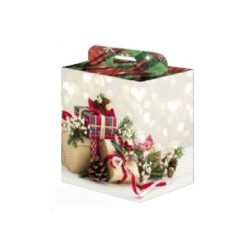Scatola cartone manigliata cm.30 ,5x23x34 natale art.145/19