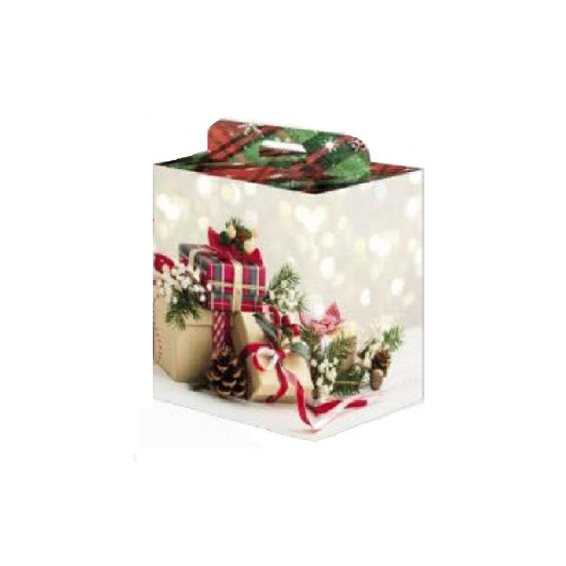 Scatola cartone manigliata cm.30 ,5x23x34 natale art.145/19