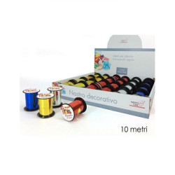Nastrino mm.10x10mt lucido color i assortiti art.890001