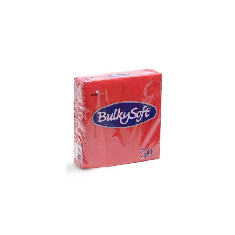 Bulky soft tovaglioli 2 veli cm.33x33 pz.50 rosso