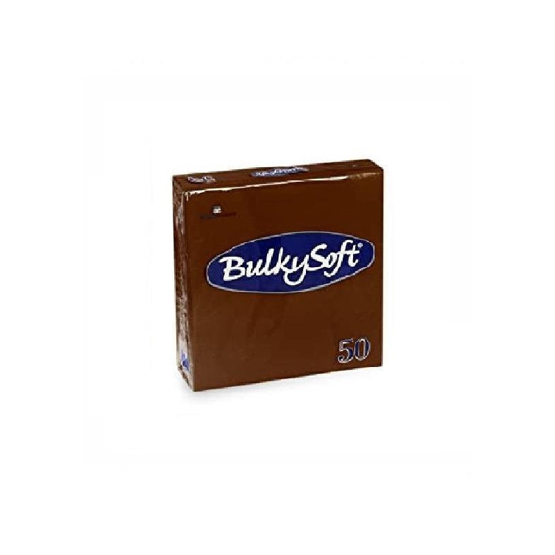 Bulky soft tovaglioli 2 veli cm. 33x33 pz.50 marrone
