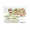 Cesto ovale con manici foderato diam.27x20x8 decorato art.638814