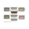 Cesto rettangolare con manici foderato cm.26x19x8 decorato art.638812