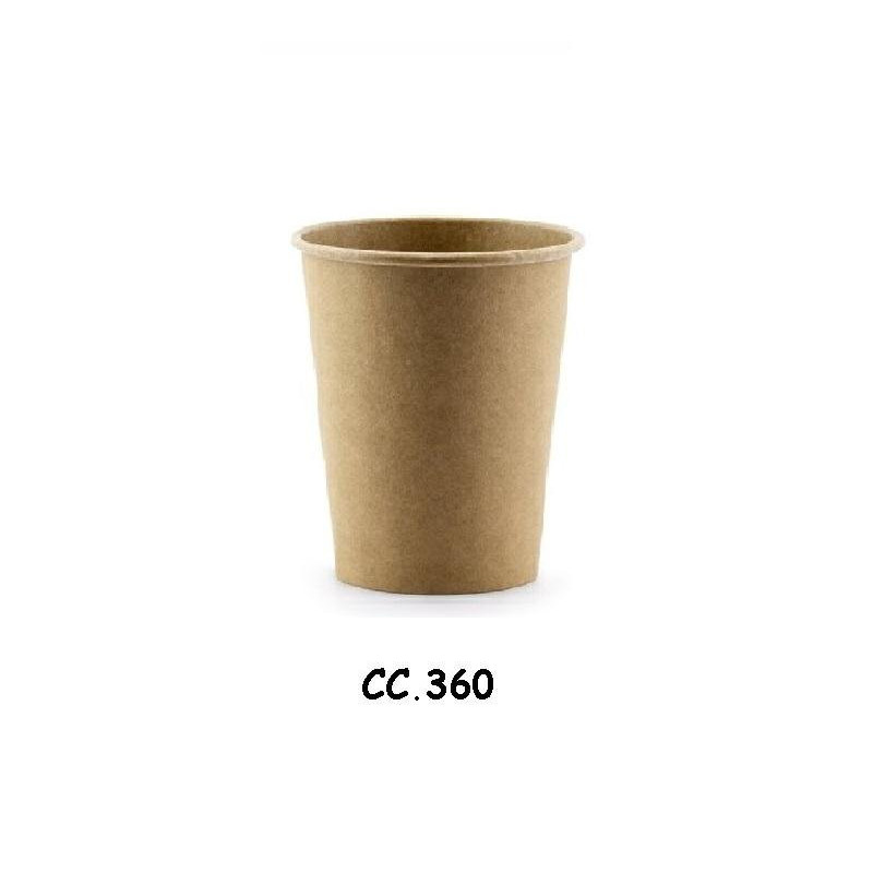 Bicchieri cartoncino biodegradabile cc.360 pz.50 1836.0360