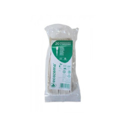 Cucchiai plastica biodegradabile mater-bi pz.20 ecozema max 70 c