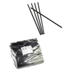 Cannucce biodegradabili pla mm.7x21 nero pz.500