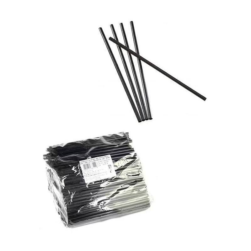 Cannucce biodegradabili pla mm.7x21 nero pz.500