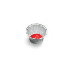 Contenitore alluminio art.c1g  rotondo pz.10 cm.8,5x3,9 budino