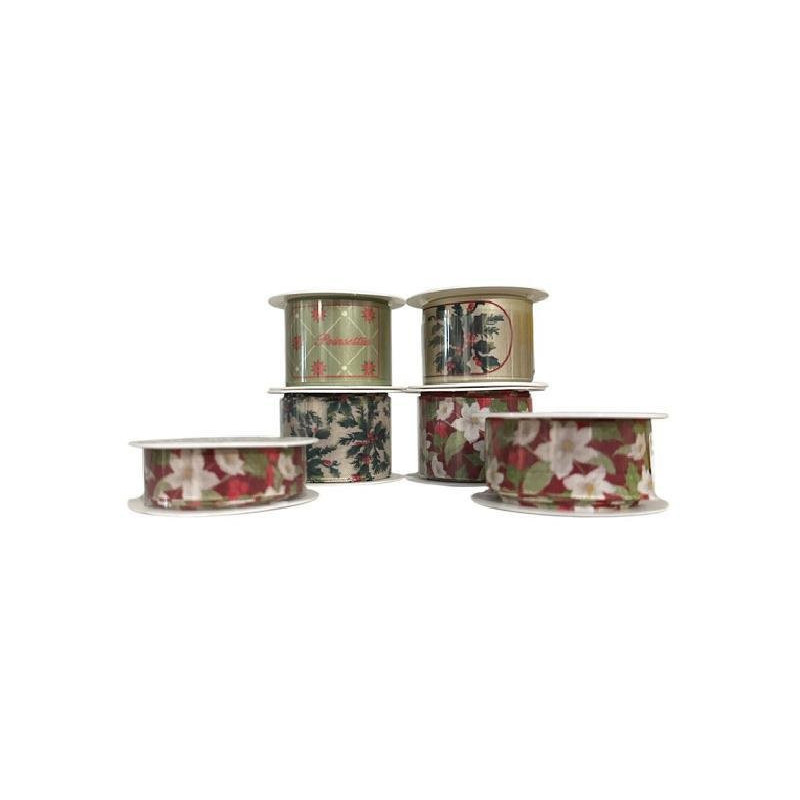 Nastrino stoffa mm.15/25/38 mt.4 /3/2 christams tuo db gg