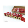 Nastrino rotolo cm.11,3xmt.2,3 t ipo raso rosso/oro art.411912