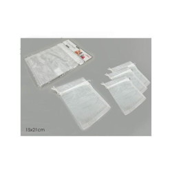 Sacchetti organza cm.15x21 pz.4 bianco art.490844