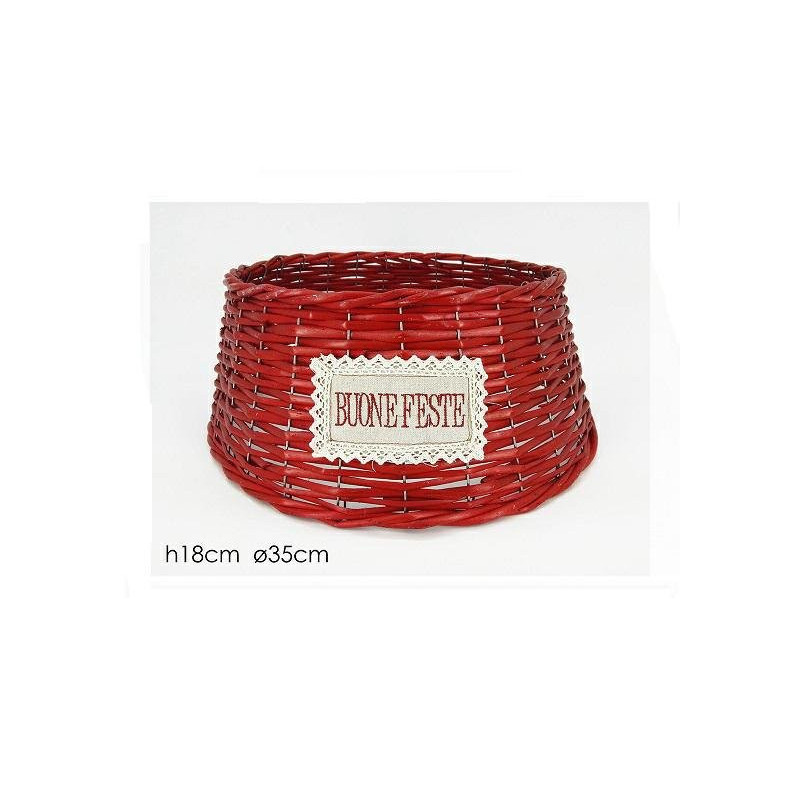 Cesto rotondo base albero diam.3 5x18 rosso art.434893