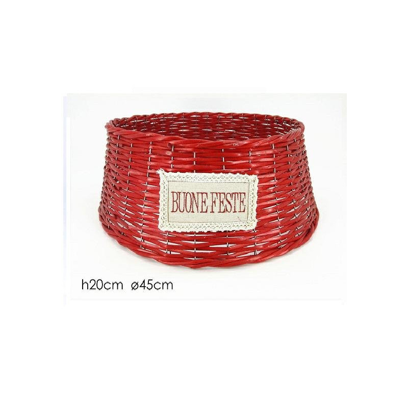 Cesto rotondo base albero diam.4 5x20 rosso art.434892