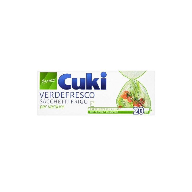 Cukigel sacchetti verdefresco per verdure microforati cm.29x42 pz.20