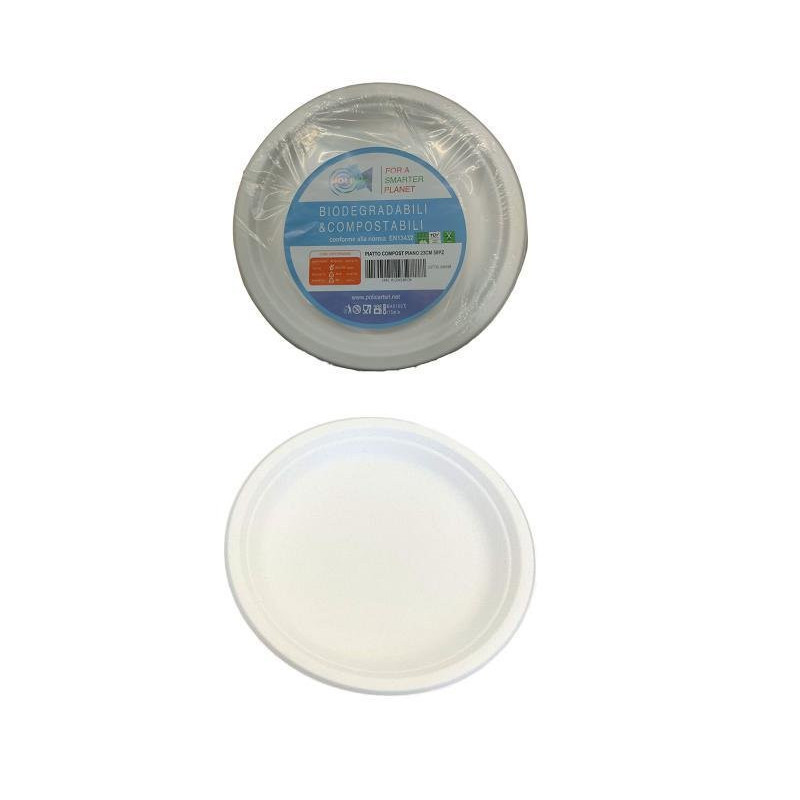 Piatti polpa cellulosa bio piani cm.23 pz.50 pulp