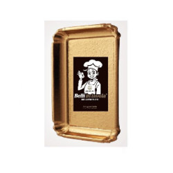 Vassoi cartone dorato...