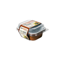 Contenitori alluminio terracotta 2 porzioni (1p) pz.2 con coperchio