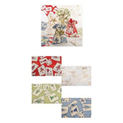 Sacchetto metallizzato cm.35x50 cartoline natale