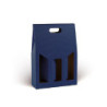 Scatola cartone 3 bottiglie cm.2 7x9x38 blu ondulato art.vn3s/bl