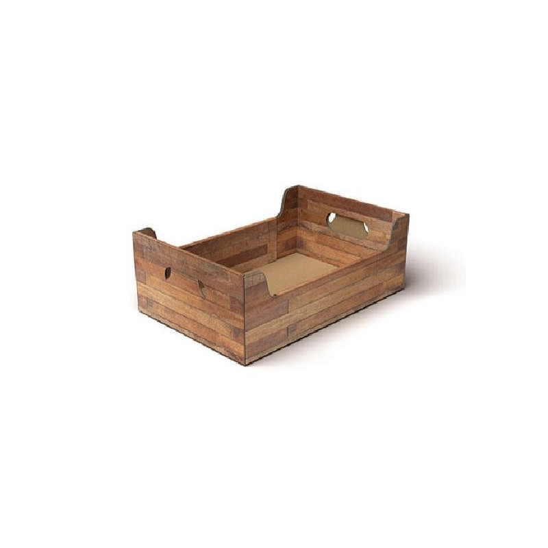 Cassetta cartone color legno cm. 30x20x9 art.1520s/v098