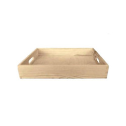Vassoio legno naturale cm.40x30x 7 casl2350