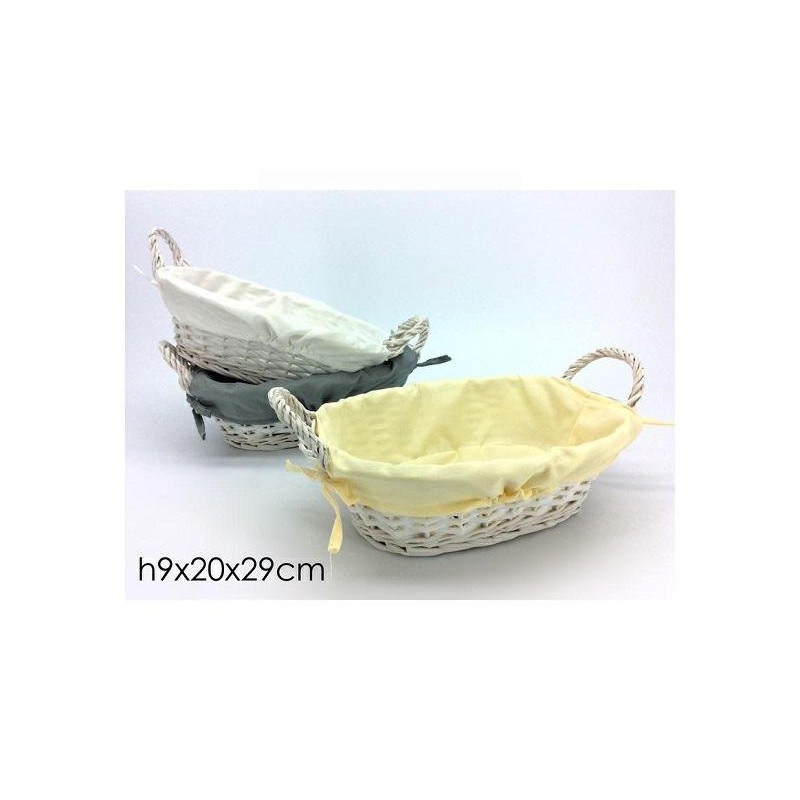 Cesto ovale con manici art.789265 cm.29x20x9