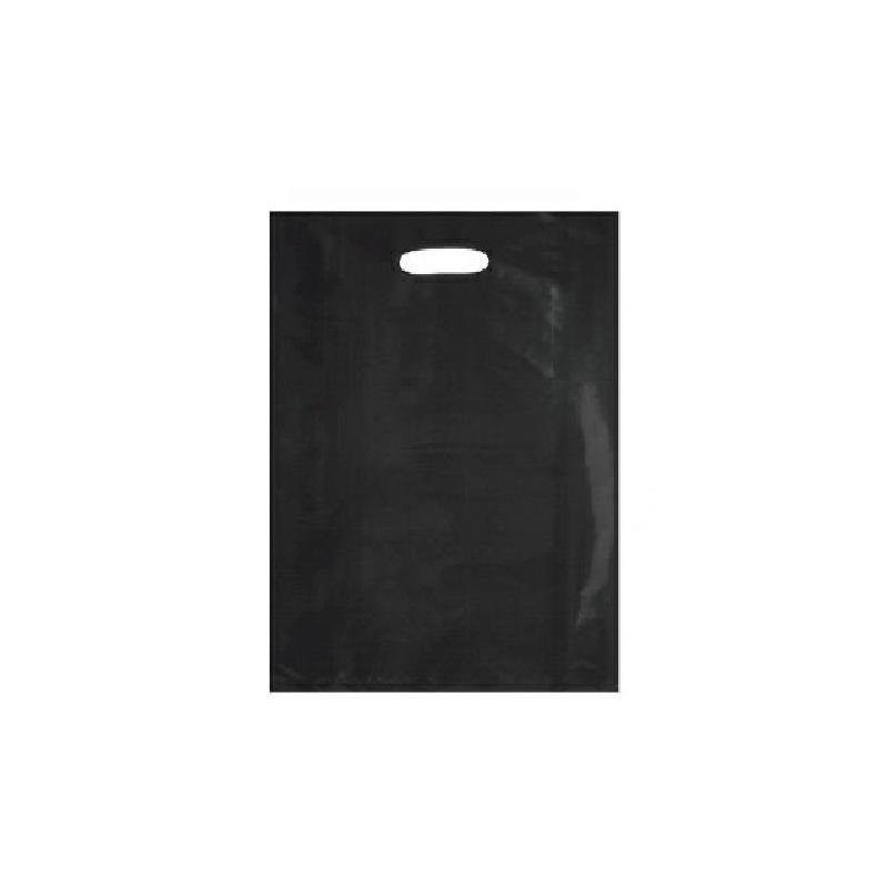 Shopper plastica one color manic o fagiolo cm.34+14x44 nero shp112n