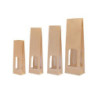 Sacchetti sealing con finestra cm.14+7,5x28 avana sac913na