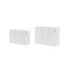 Borsa carta lusso lucida box cm. 24+10x117,5 bianco shb832w