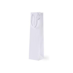 Borsa carta 1 bottiglia cm.10+9x 39 lusso bianco shb881w