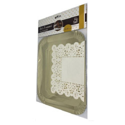 Vassoi cartone oro cm.28x20...